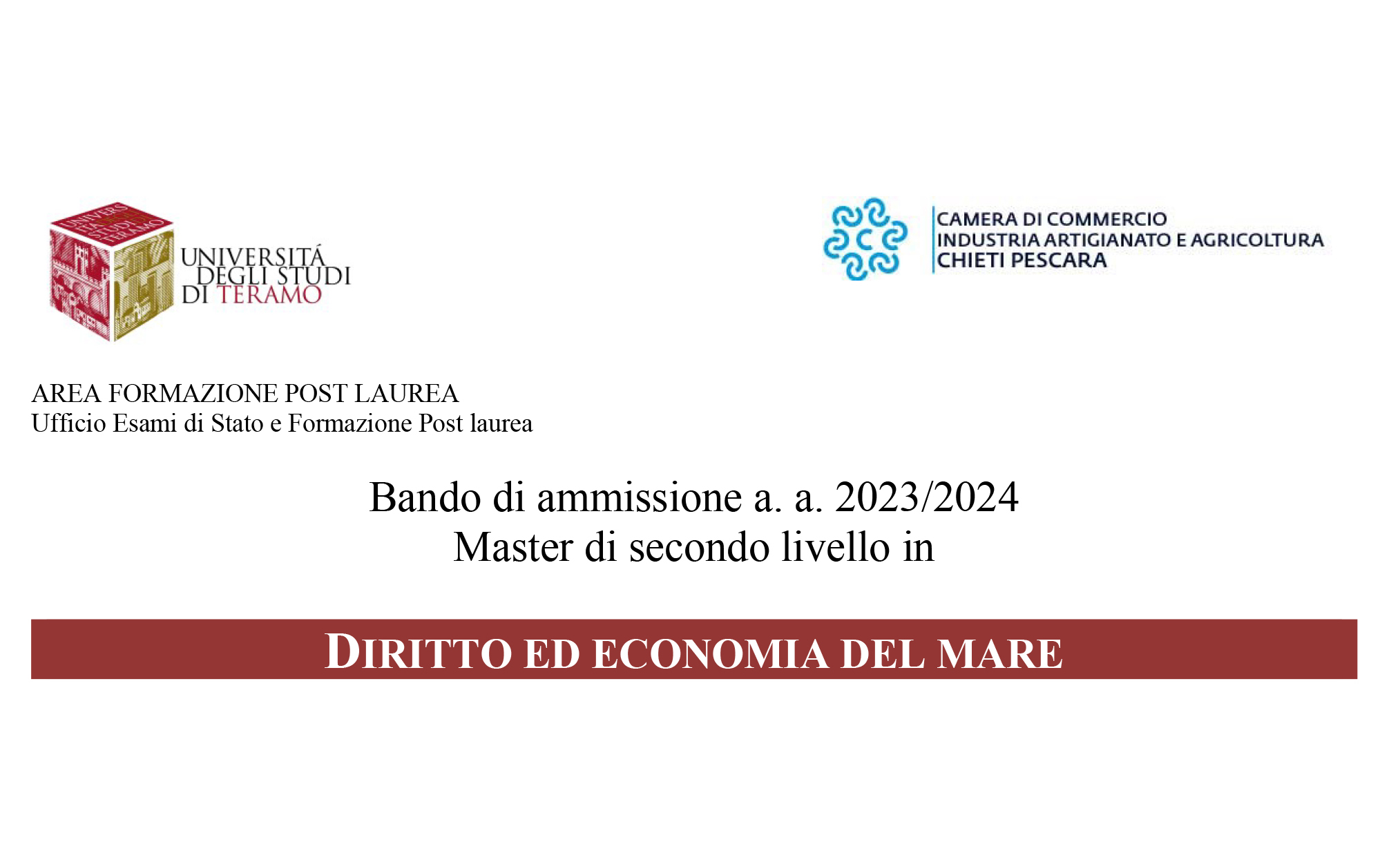 Al via il bando per la partecipazione alla 32° edizione del master di II livello in "Diritto ed Economia del mare".