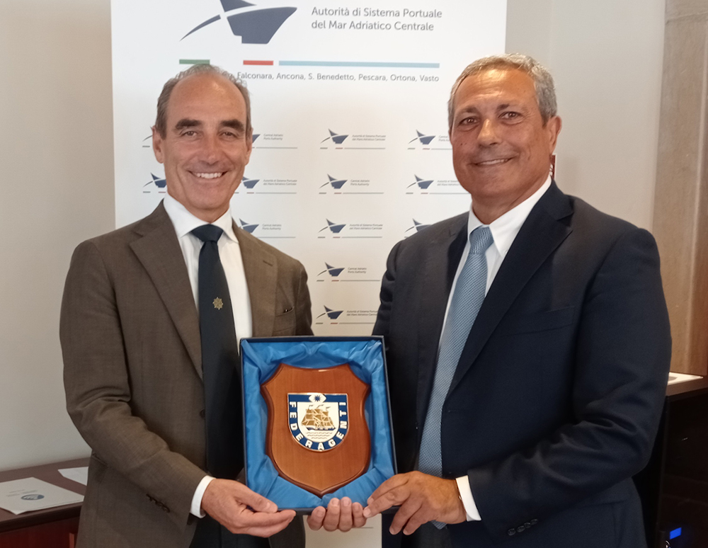 Incontro presidente Adsp Garofalo-presidente nazionale Federagenti Santi