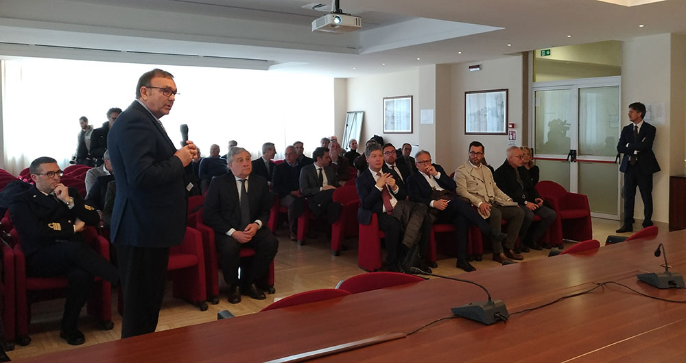 Porto di Ancona: incontro presidente Parlamento europeo Tajani con presidente Giampieri e cluster portuale