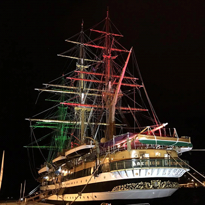 Sabato 21 Maggio - L'Amerigo Vespucci arriva al Porto antico di Ancona